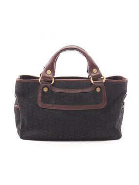 Celine Handbag C Macadam Boogie Bag Black Brown Suede Leather